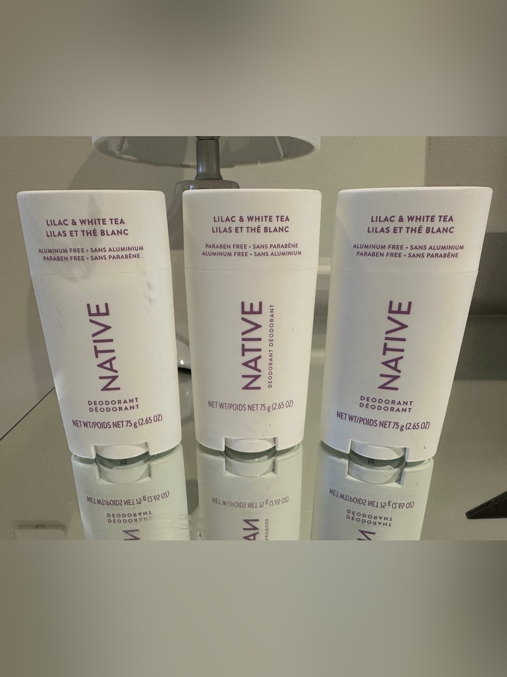 NWT Native Deodorant Lilac & White Tea Mini Bundle of 3